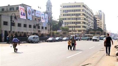 بالصور.. سيولة مرورية بشوارع وسط البلد