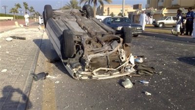 إصابة ٦ أشخاص في انقلاب سيارة ببنها