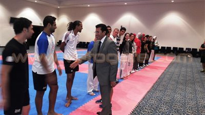 بالصور.. مساعد وزير الرياضة يزور معسكر «التايكوندو» بشرم الشيخ‏