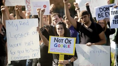 استمرار تظاهرات موظفي «جوجل» لليوم الثاني احتجاجا على التحرش (صور)