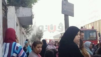 بالصور.. حريق داخل مدرسة بالقرب من كلية الزراعة في شبرا الخيمة