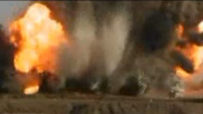 بالفيديو.. القوات المسلحة تدمر مخزن المتفجرات بقرية أم خلف