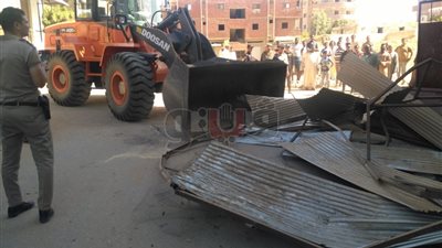 حملة لإزالة التعديات على أملاك الدولة بنصر النوبة في أسوان (صور)