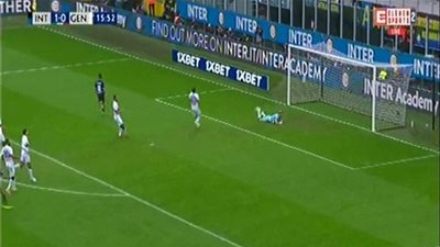 «بوليتانو» يتقدم بالهدف الثاني لـ«إنتر ميلان» في جنوي (فيديو)