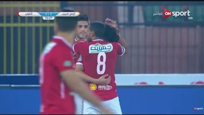 أزارو يحرز الهدف الثاني للأهلي في مرمى الإنتاج