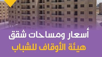 أسعار ومساحات شقق هيئة الأوقاف للشباب | إنفوجراف