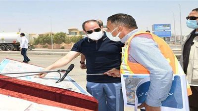 السيسي يتفقد أعمال التطوير والصيانة الشاملة للطريق الدائري حول القاهرة الكبرى