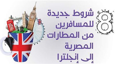شروط جديدة للمسافرين من المطارات المصرية إلى إنجلترا | إنفوجراف