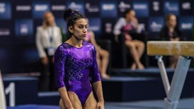 نانسي طمان تتوج بذهبية طاولة القفز بكأس العالم للجمباز الفني