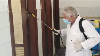 تطهير وتعقيم لجان امتحانات الشهادة الإعدادية في الدقهلية | صور