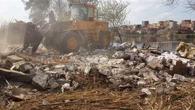 إزالة 388 حالة تعد على ضفتي نهر النيل بمساحة 38 ألف متر بالغربية