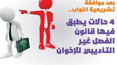 بعد موافقة تشريعية النواب.. 4 حالات يطبق فيها قانون الفصل غير التأديبي للإخوان | انفوجراف