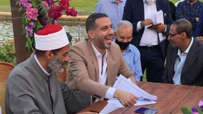 لحظة عقد قران محمد فراج وبسنت شوقي | فيديو وصور