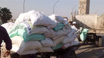 ضبط عربة كارو تلقي مخلفات بالطريق العام بحي جنوب الجيزة | صور