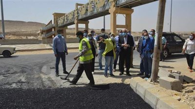 طريق جديد ينضم لمنظومة الطرق الجاري تنفيذها بالجيزة | صور