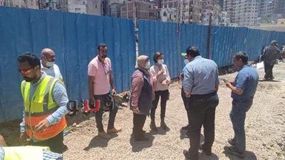 هبوط أرضي بميدان محطة الخديوي في الإسكندرية