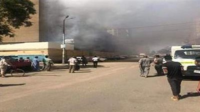 تفاصيل حريق مستشفى سوهاج العام | صور