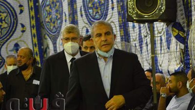 الشامي والعامري فاروق وطاهر أبو زيد وطاهر الشيخ في عزاء شقيق شوبير بطنطا | صور