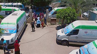 صحة المنيا تنظم قافلة طبية بقرية منشأة الدهب القبلية