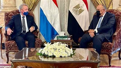سامح شكرى يستقبل وزير خارجية لوكسمبورج