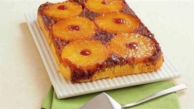 طريقة عمل كيك الأناناس المقلوبة