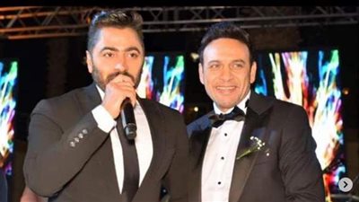 تامر حسني ينشر صورا من حفل زفاف إياد مصطفى قمر: ابن حبيبي وأخويا الكبير