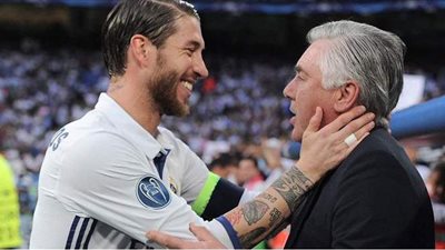 أنشيلوتي يودع راموس بعد رحيله عن ريال مدريد بكلمات مؤثرة