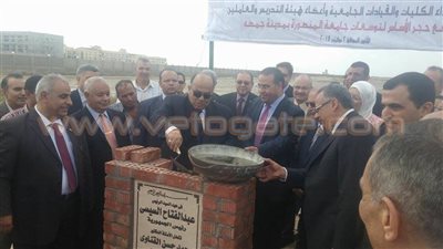 بالفيديو والصور.. وضع حجر الأساس لفرع جامعة المنصورة الجديد