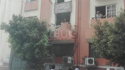 بالصور.. انهيار جزئي لمبنى عيادة التأمين الصحي الشاملة في بني سويف