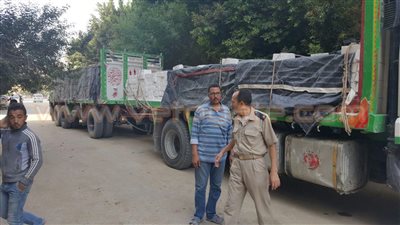 بالصور.. ضبط ومصادرة بلوك أبيض بالطريق الدائري لمدينة الفيوم