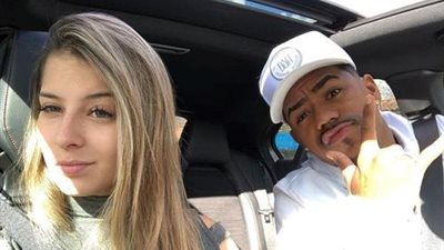 «مالكوم» يحتفل برفقة صديقته بهدفه في إنتر ميلان