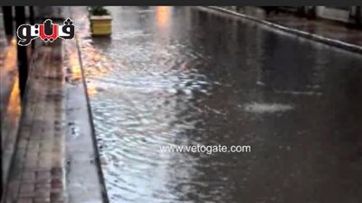 بالفيديو.. مياه الأمطار تغرق شوارع الإسكندرية وتغضب المواطنين