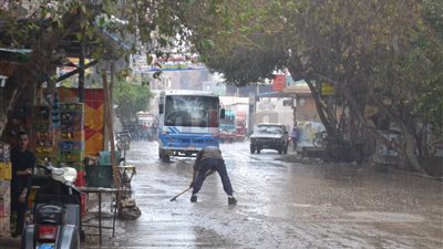 سقوط أمطار غزيرة على القليوبية (صور)