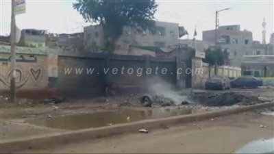 توقف تسرب الغاز بعد كسر خط سندوب في المنصورة