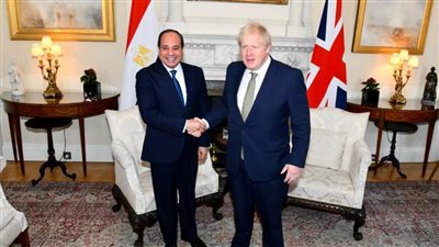7 صور ترصد مباحثات السيسي مع رئيس الوزراء البريطاني