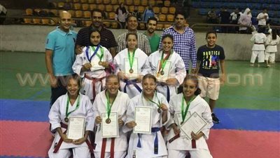 بالصور.. الشمس يحصل على المراكز الأولى ببطولة الجمهورية للكاراتيه