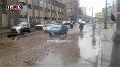 سقوط أمطار كثيفة على محافظة دمياط (فيديو)
