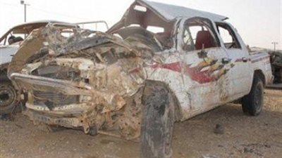 إصابة 4 أشخاص في انقلاب سيارة بالوادي الجديد