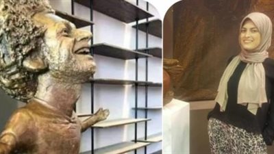 مي عبد الله صانعة تمثال صلاح ضيفة عمرو أديب في «الحكاية»