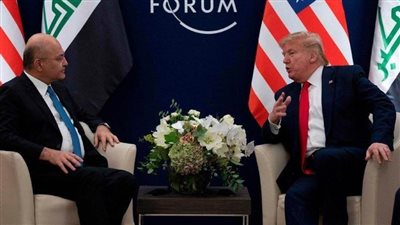 الرئيس العراقي يبحث مع ترامب عددًا من القضايا على هامش منتدى دافوس