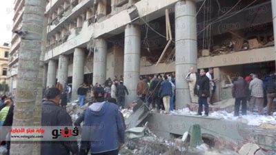 النيابة تعاين موقع حادث تفجير مديرية أمن القاهرة