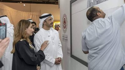 لاعب الأولمبياد الخاص يبدع على «الكانفاس» في معرض أبو ظبي