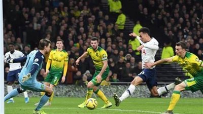 توتنهام يخطف فوزًا صعبًا من نوريتش سيتي 1/2 في الدوري الإنجليزي