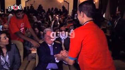 بالفيديو..«حسين فهمي» أبرز الحاضرين بمؤتمر استضافة الأولمبياد الخاص