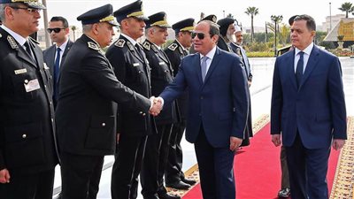 السيسي يصل لمقر أكاديمية الشرطة بالقاهرة الجديدة لحضور مراسم الاحتفال بعيد الشرطة الـ68