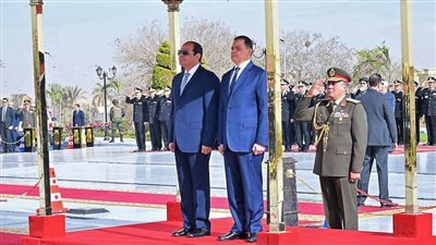 السلام الجمهوري في استقبال السيسي بأكاديمية الشرطة