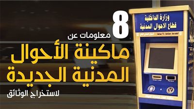 8 معلومات عن ماكينة الأحوال المدنية الجديدة لاستخراج الوثائق | إنفوجراف
