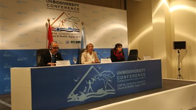 مؤتمر صحفي لوزيرة البيئة على هامش افتتاح مؤتمر التنوع البيولوجي