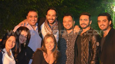 بالصور.. تامرحسني وريم البارودي في حفل عيد ميلاد أحمد عصام