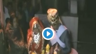 عروسان يعقدان قرانهما في قسم شرطة (فيديو)